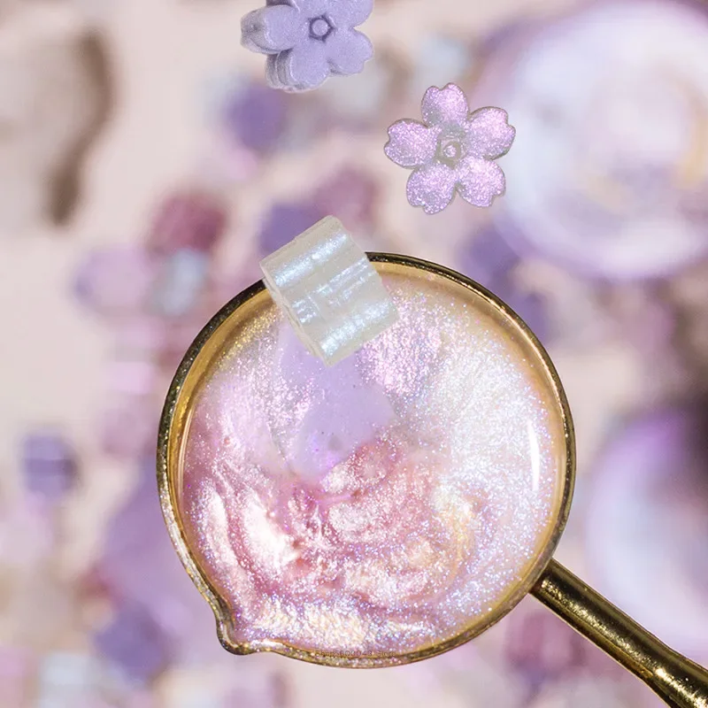 Sceau de cire Sakura à paillettes de couleurs mélangées, perles, bricolage, enveloppe cadeau, Invitation de mariage, sceau ancien, outils de fabrication de tampons de cire