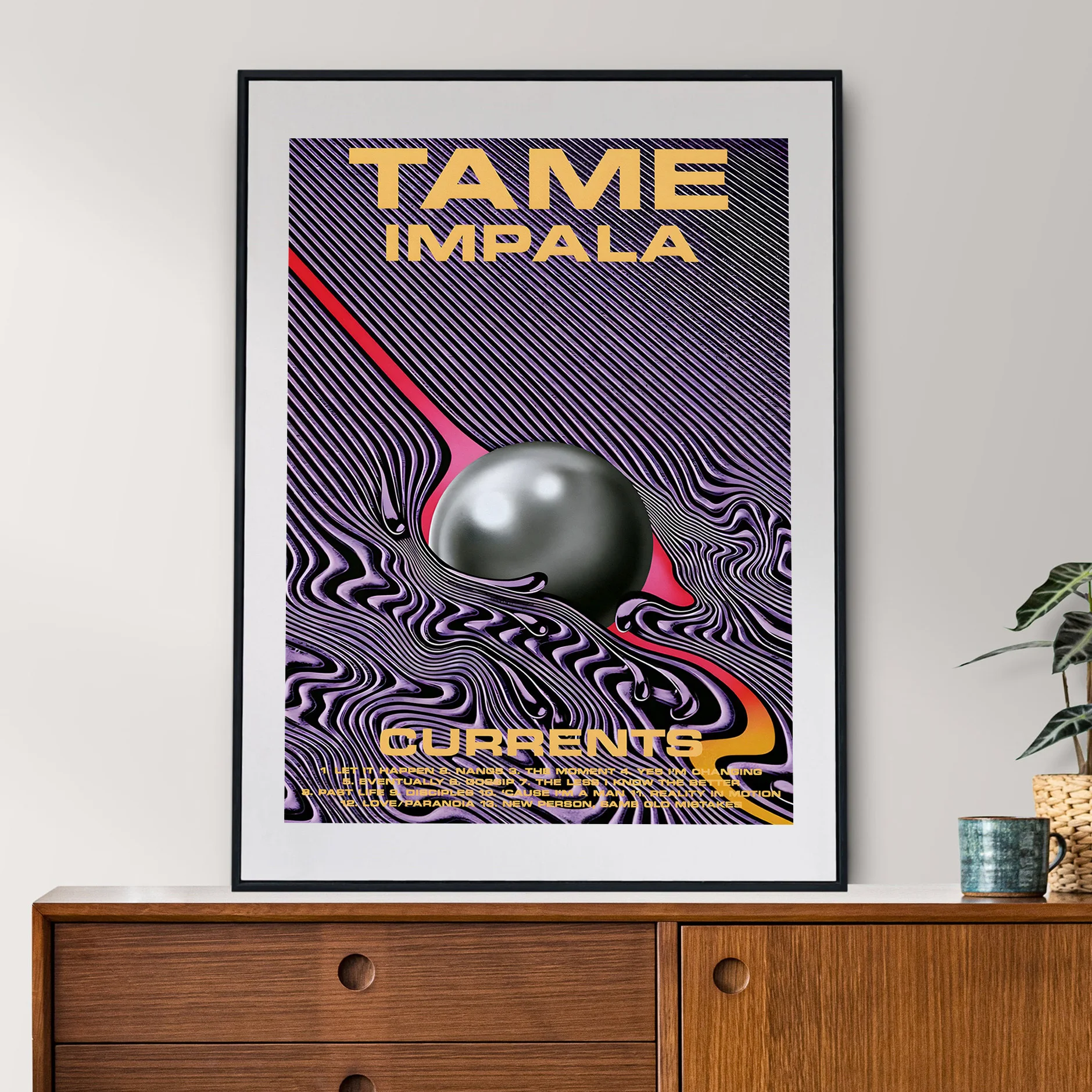 Affiche de musique classique pour chambre et bar, chanteur de groupe populaire, Star Tame Impala, impression sur toile, art esthétique, décoration