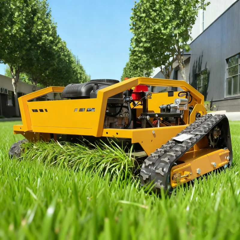 

Газонокосилка с дистанционным управлением по индивидуальному заказу, 1000 мм, 22 л.с., гусеничный кусторез | 55 ° Косилка для скалолазания на склоне, сверхмощный резак для травы на склоне холма