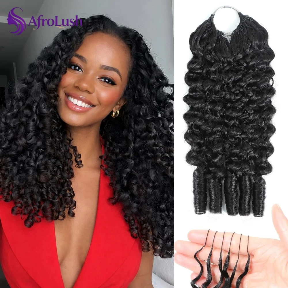 26 24 pouces Cheveux au crochet Miracle Knots pour tresses, tresses bouclées birmanes, tresses bohèmes, extensions de cheveux humains 100% bruts, mèches humaines à plumes, cheveux au crochet pour femmes noires, délai de livraison 2-5