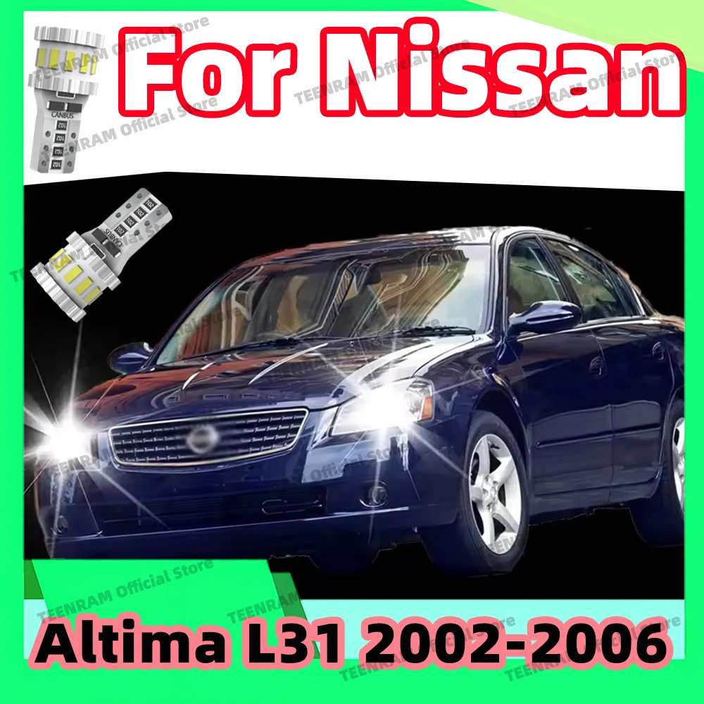 2x T10 W5W Led Bulb For Nissan Altima L31 2002 2003 2004 2005 2006 Car License Plate Lights 6000K Parking Map Dome Reading Lamps