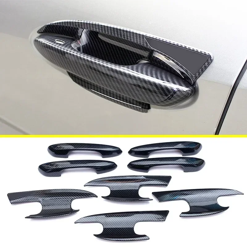 Carbon Fiber Door Handle Cover Cup Bowl Trim Sticker Styling Accessories For 2019-2024 Lexus UX200 UX250h UX300e