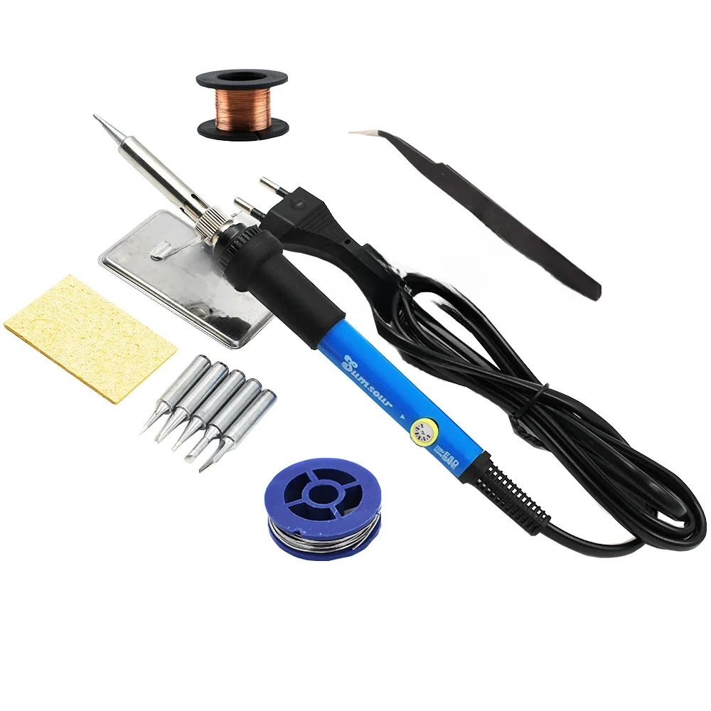Vente chaude 220 V 110 V 60 W Température Réglable À Souder Électrique Fer À Souder À Souder Station Chaleur Crayon Avec 5 pcs Conseils de L'UE Plug