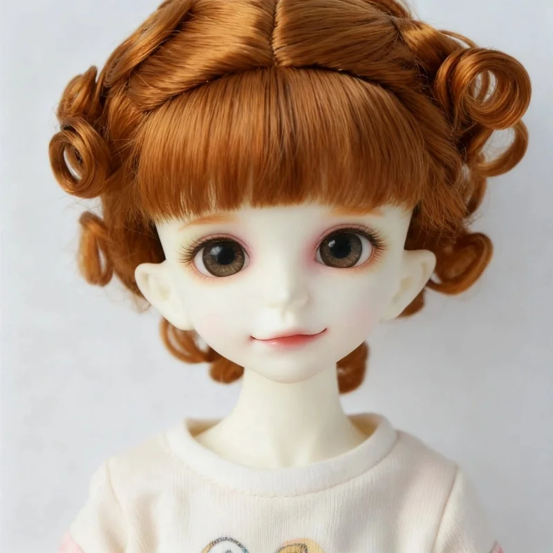 Classical Twins Mini Pony Curly BJD Wigs JD048 for 1/12 1/8 1/6 1/4 1/3 Scale Dolls OB11 YOSD MSD SD Blythe Affordable Doll Hair