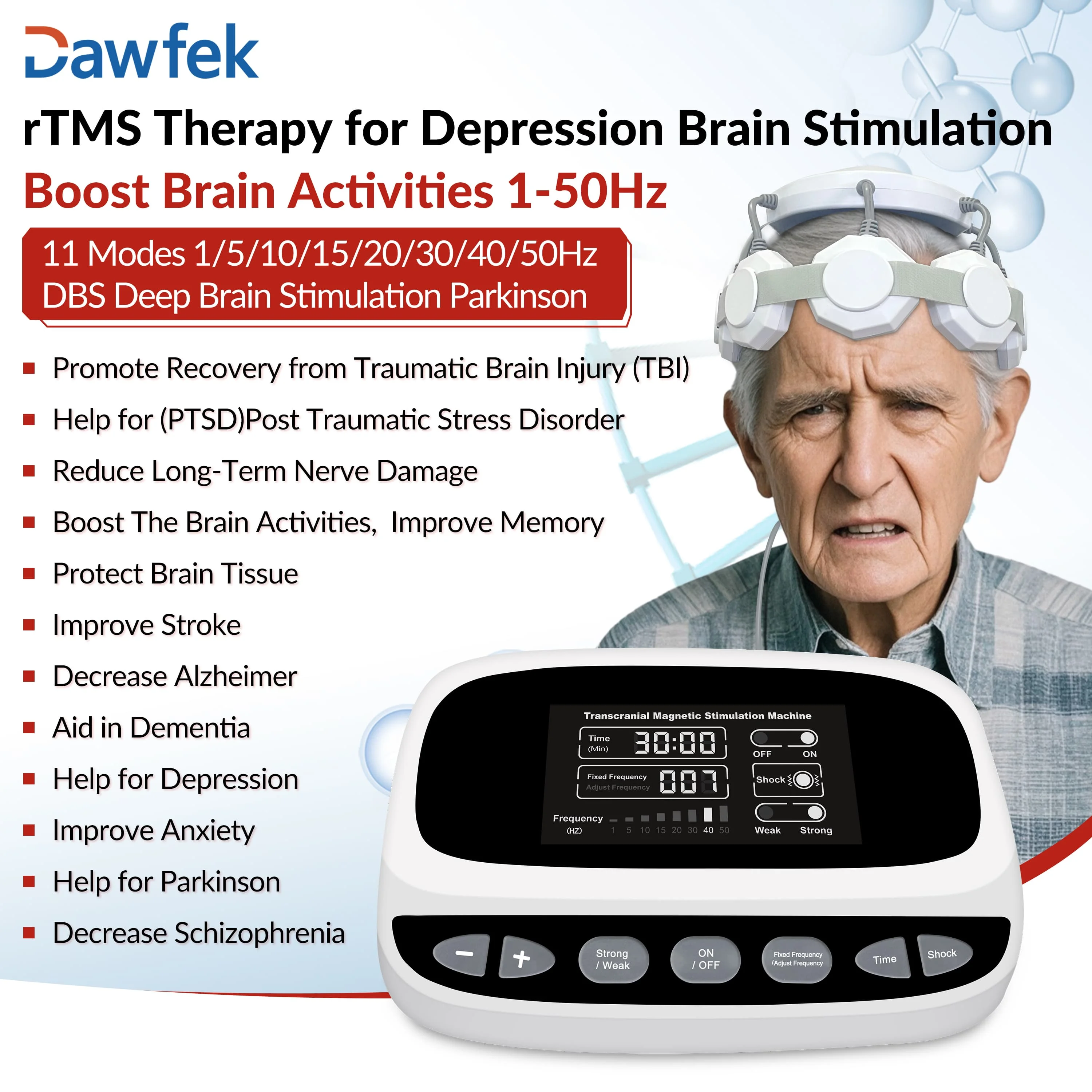 Dawfek Tms Transmagnetic Stimulation For Depression Neurasthenia Stroke Autism Delusions Parkinson Insomnia Therapy Treatment