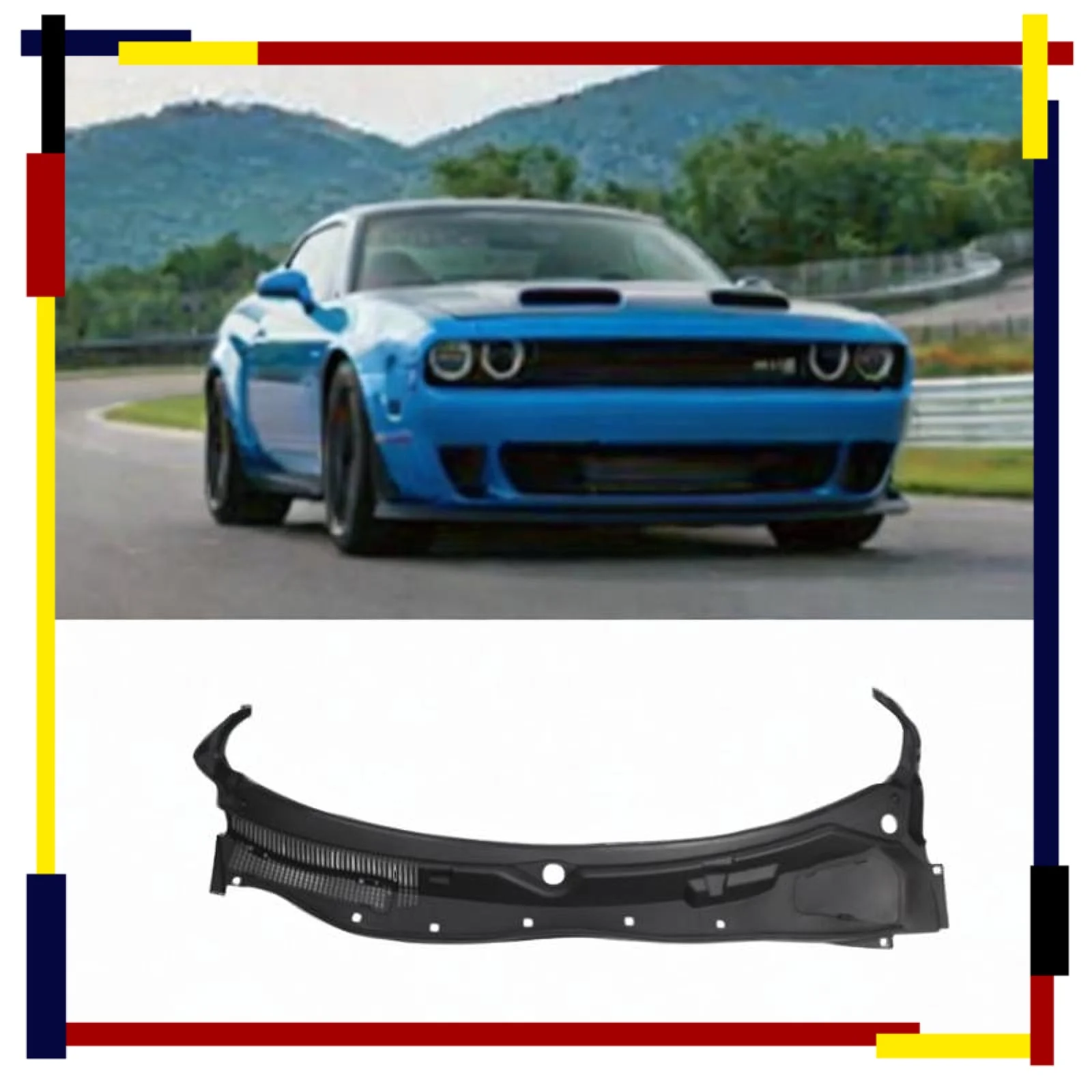 

Панель решетки капота стеклоочистителя 5028757ag Прочная 5028757AH для Dodge Challenger, крышка капота лобового стекла, простая установка