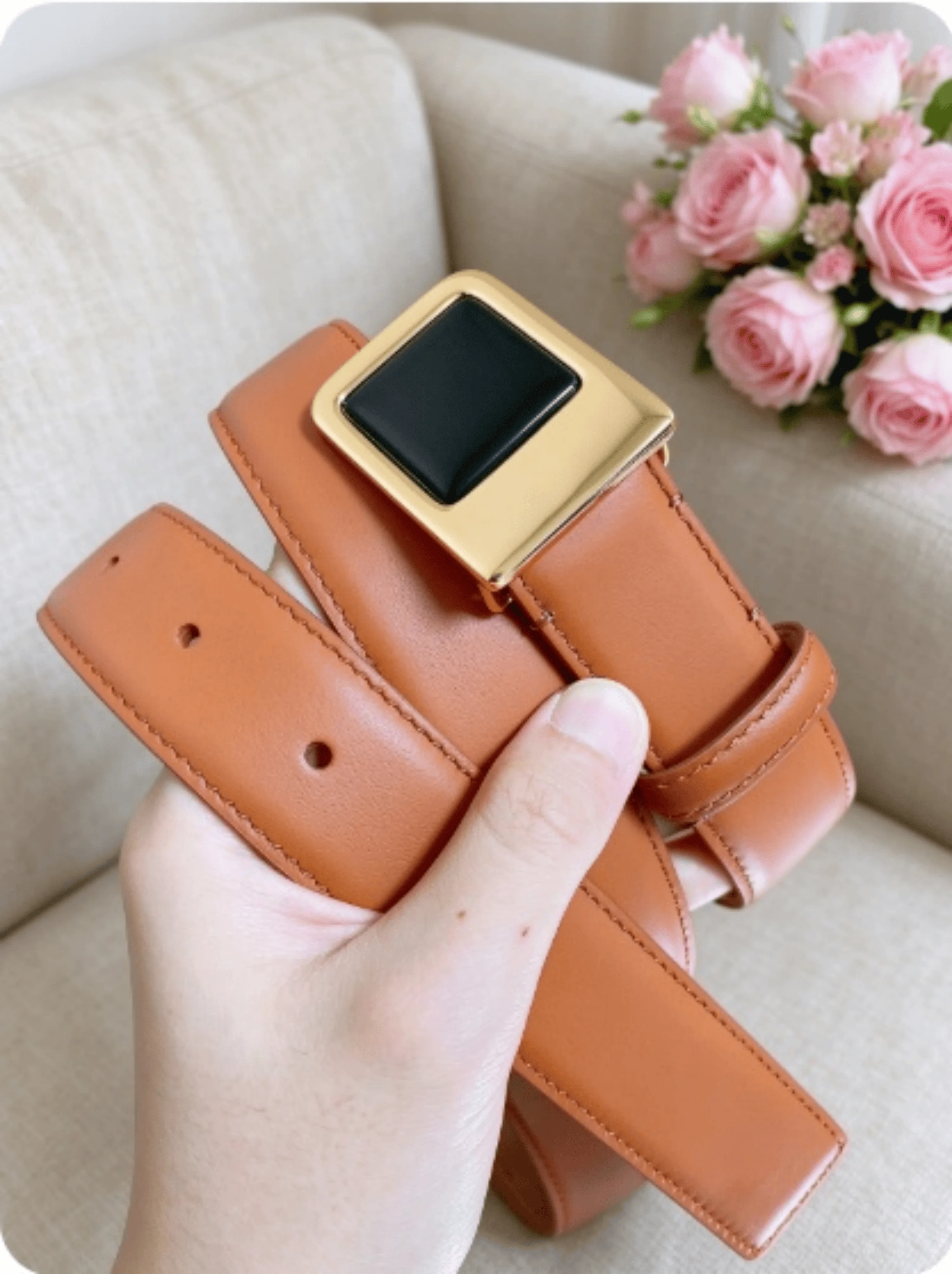 2026 Women Belt Autumn New Leather Soft Retro Color Collision Simple Versatile Durable Fashion Casual Ladies Belt 3.0cm