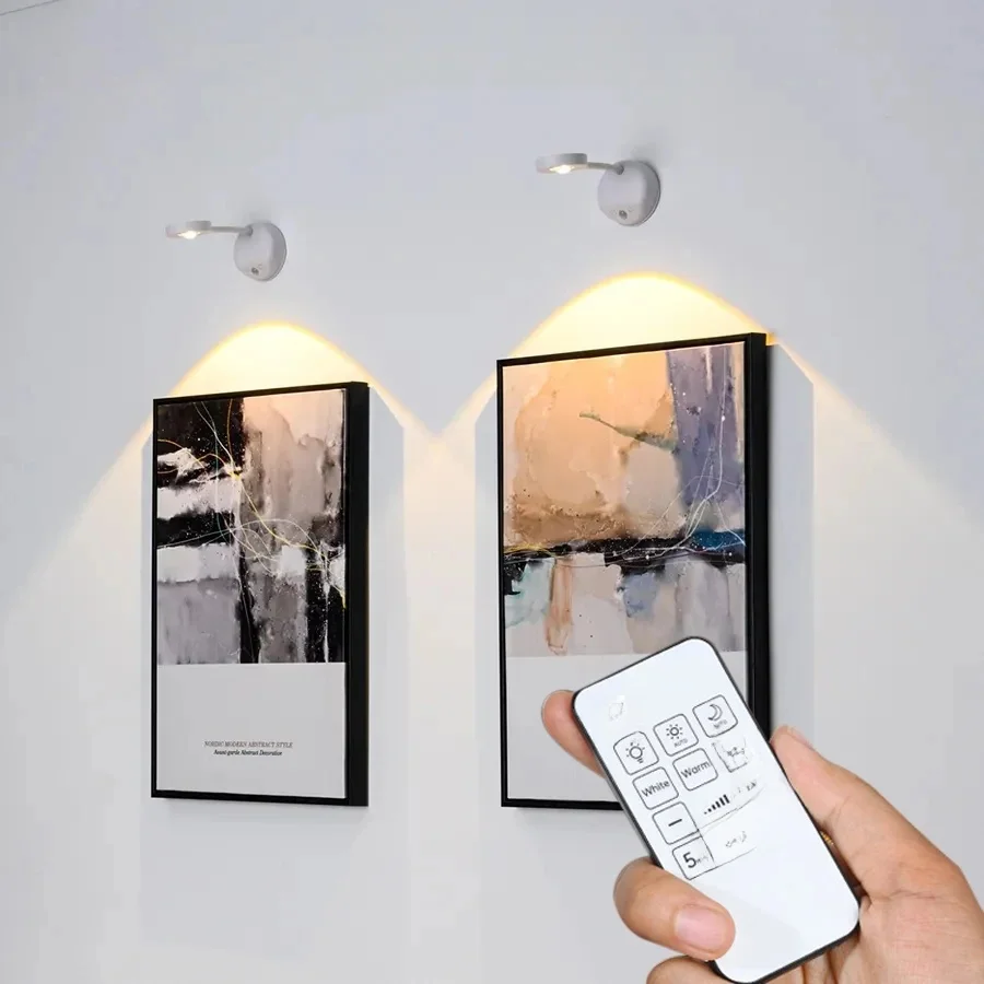 Applique murale sans fil à détection humaine intelligente, Rechargeable par USB, projecteur Led à intensité variable pour chambre à coucher, éclairage Mural de salon