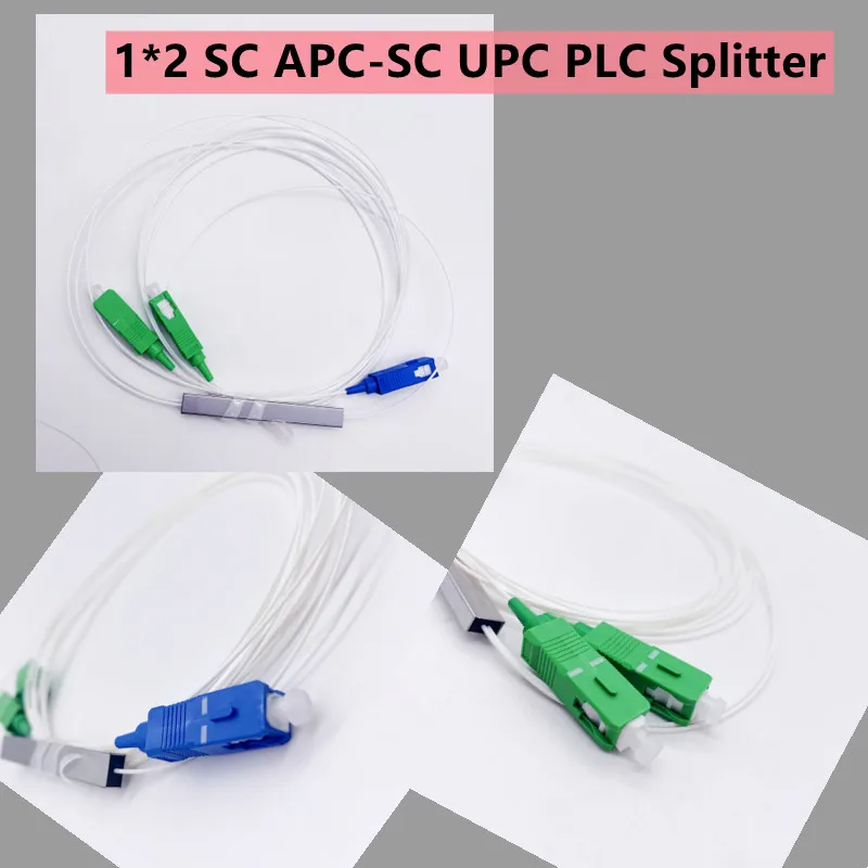 

5PCS Fiber Optical PLC Splitter SC 1x2 MinI Steel Tube Type 0.9mm 1m sc apc- sc upc Splitter 1:2 Splitter