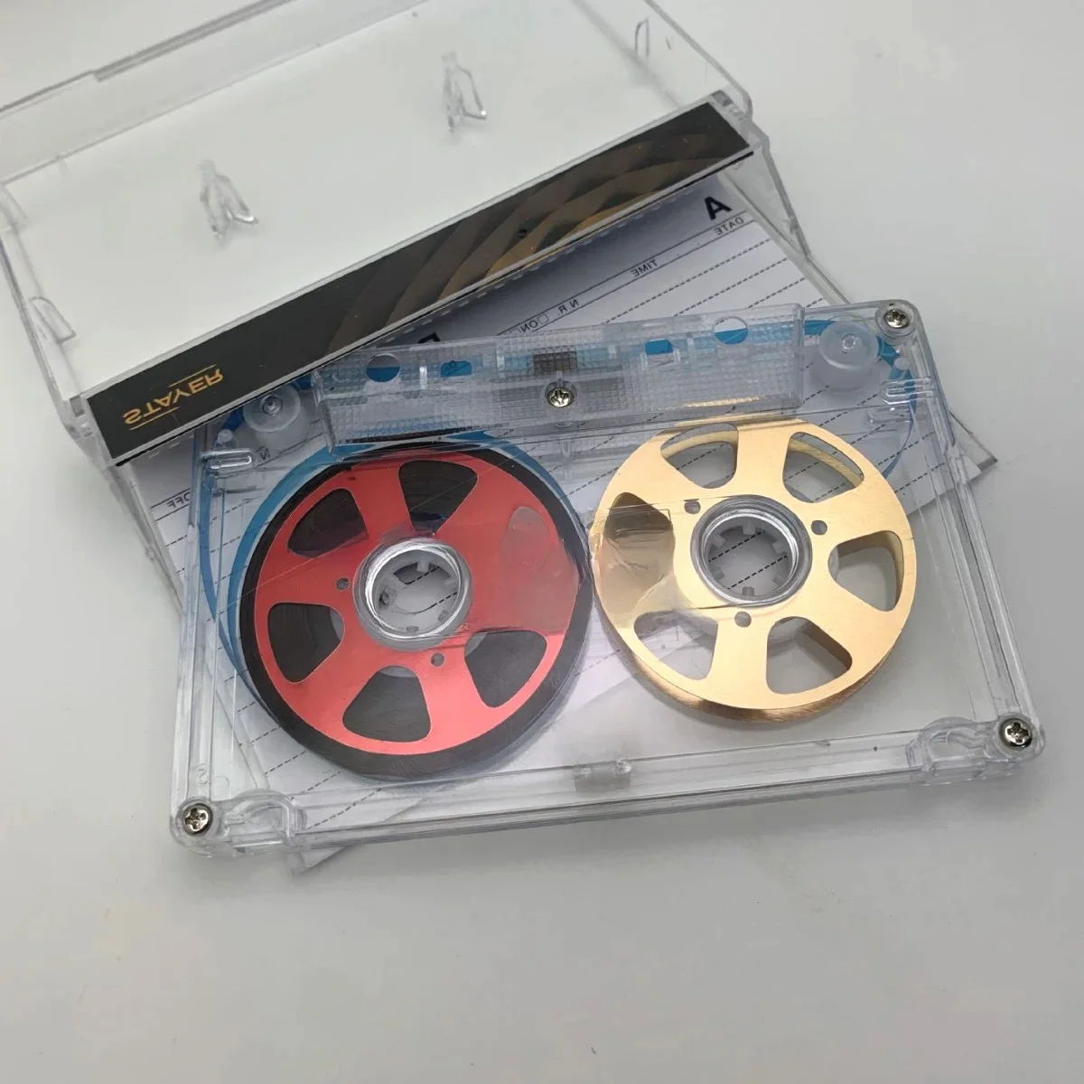 Kaseta audio retro, dwustronna, metalowa, 50-minutowa, pusta, do nagrywania w Walkmanie (z taśmą 50-minutową) — zdjęcie produktu 7