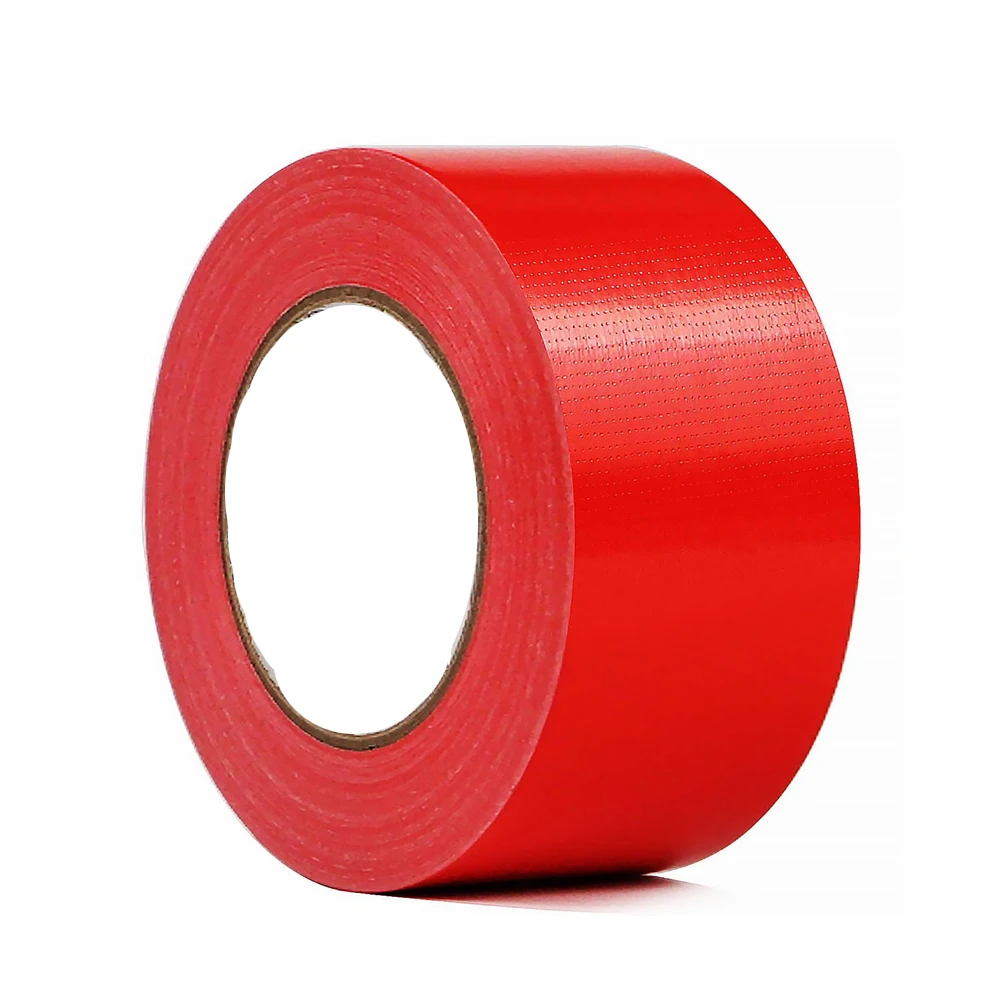 3Rolls 40mm x 20m RED Duct Tape Quality Large Roll High Viscosity Single Sided Duct Tape for Stage Carpet Floor Repairing,Indoor