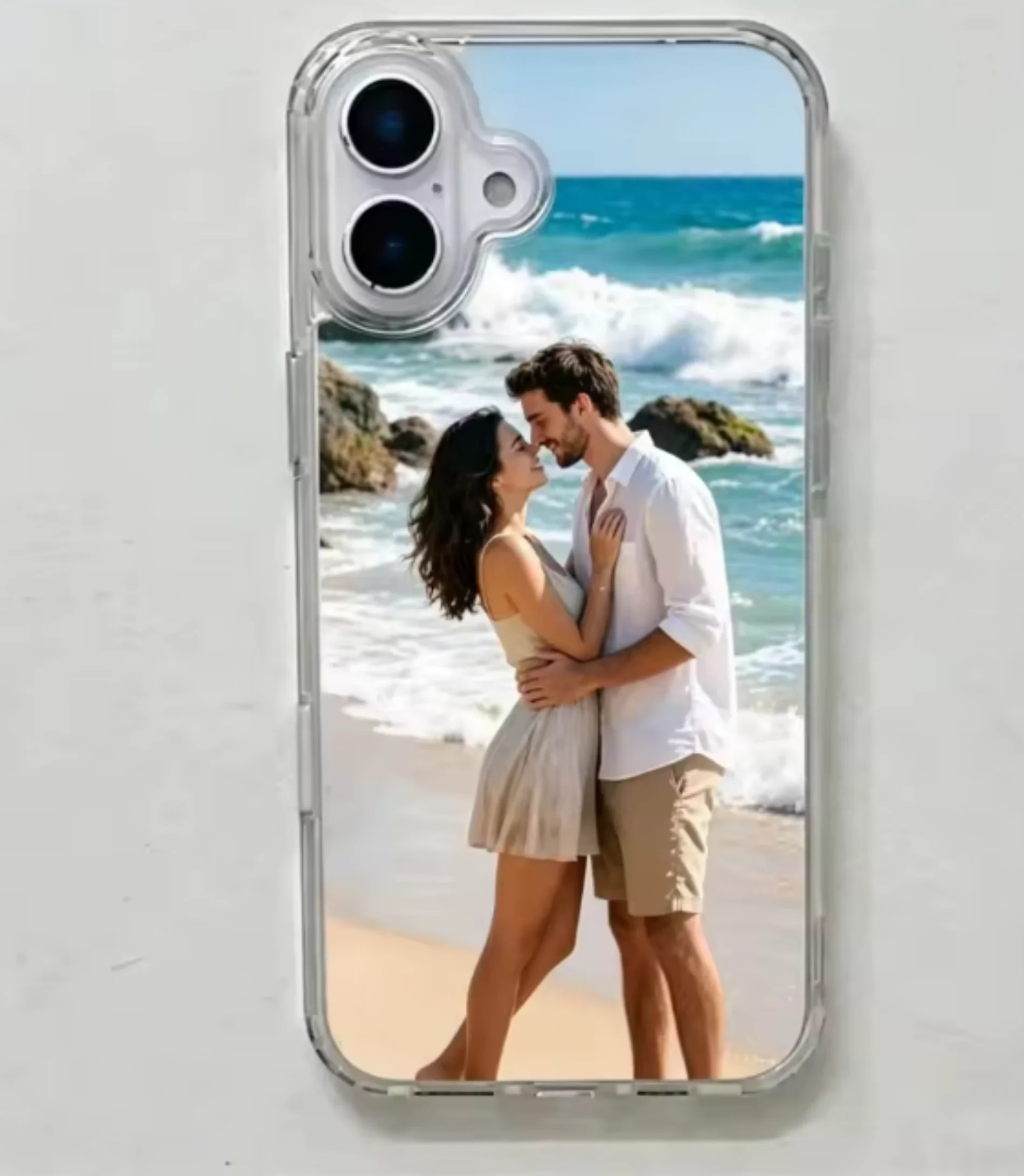 Magnetic Case For iPhone 13 11 12 15 16 14 18 17 Pro Xs Max Plus Mini X XR 16e 17e Air DIY Customized Wedding Photo Clear Cover view 6