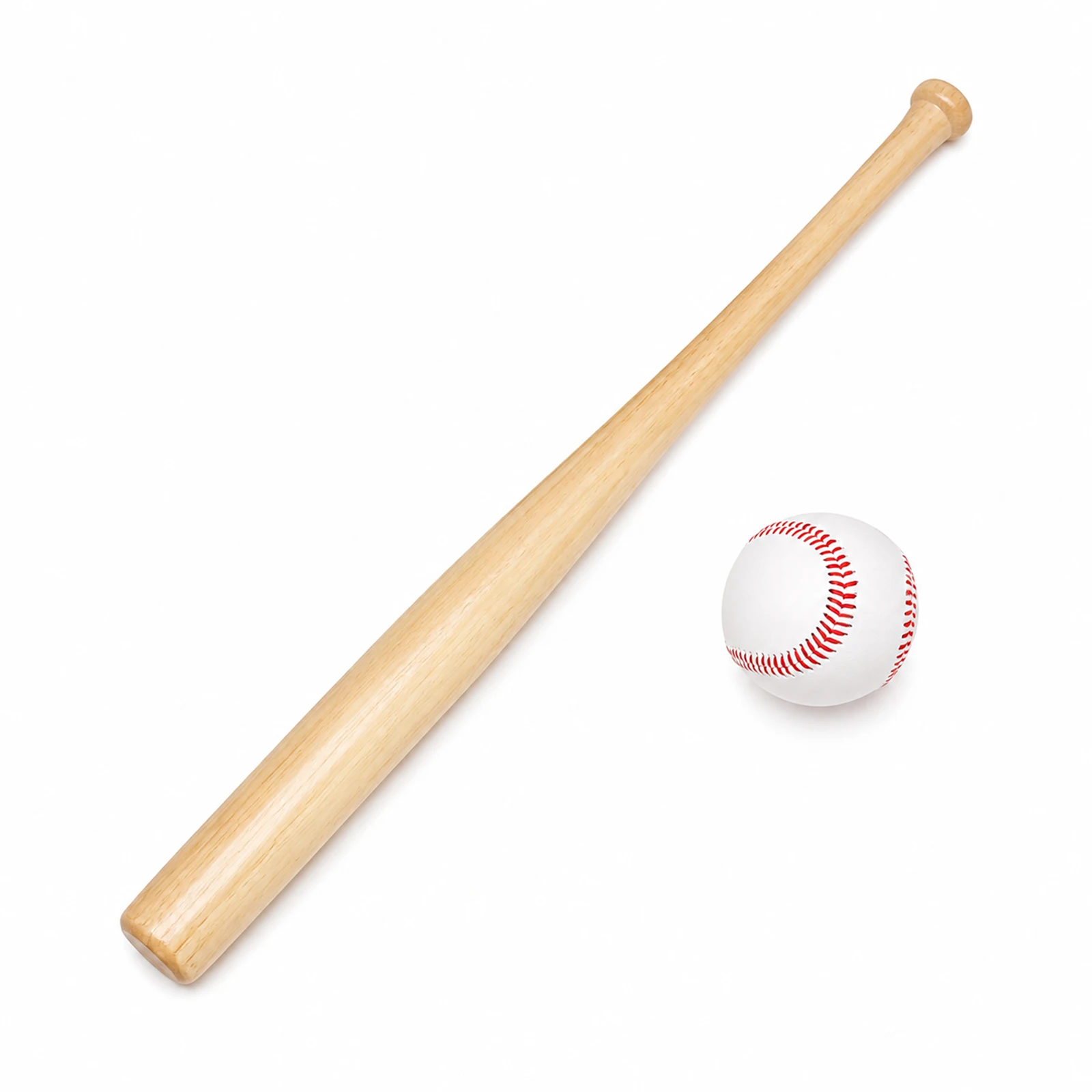 Set da baseball con mazza da baseball in legno da 62 cm e palla da baseball, ideale per principianti.