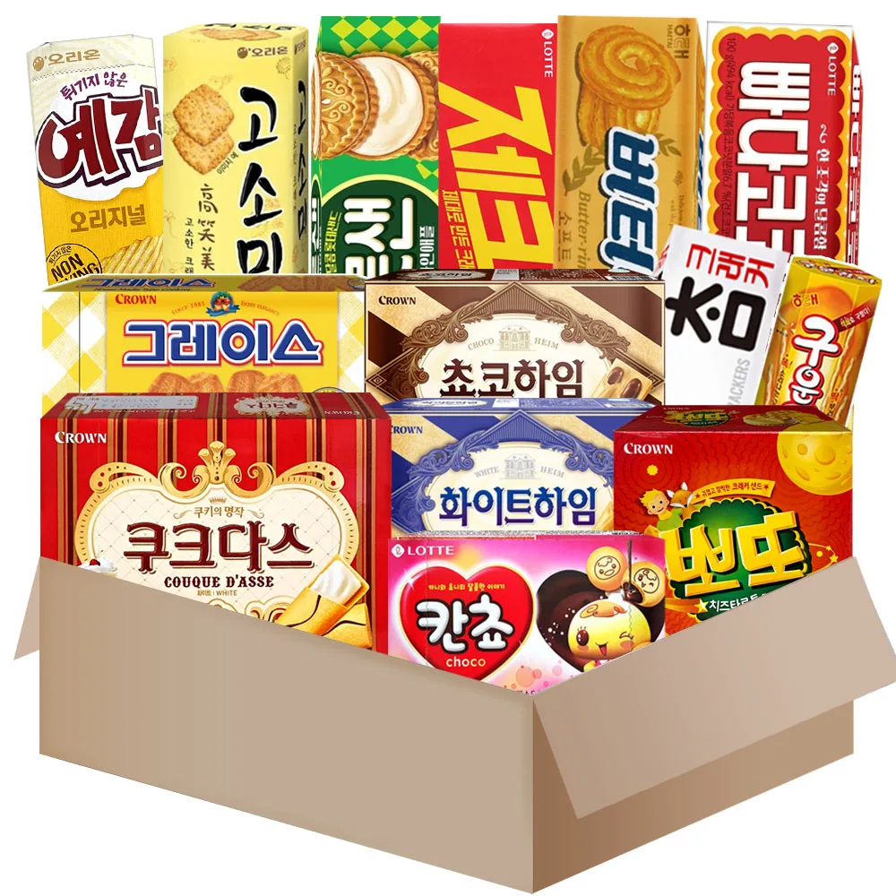 [Al0076] koreanische Snack-& Keksdose 14 stücke {Erdnuss und Grace Snack Choco heim White heim (Kancho Choco Kokosnuss Zec Lottes and Butter ring Whites and Cheese sand) keks Gosomi Cracker Kartoffel chip Kartoffel stab Canape Party} etc.