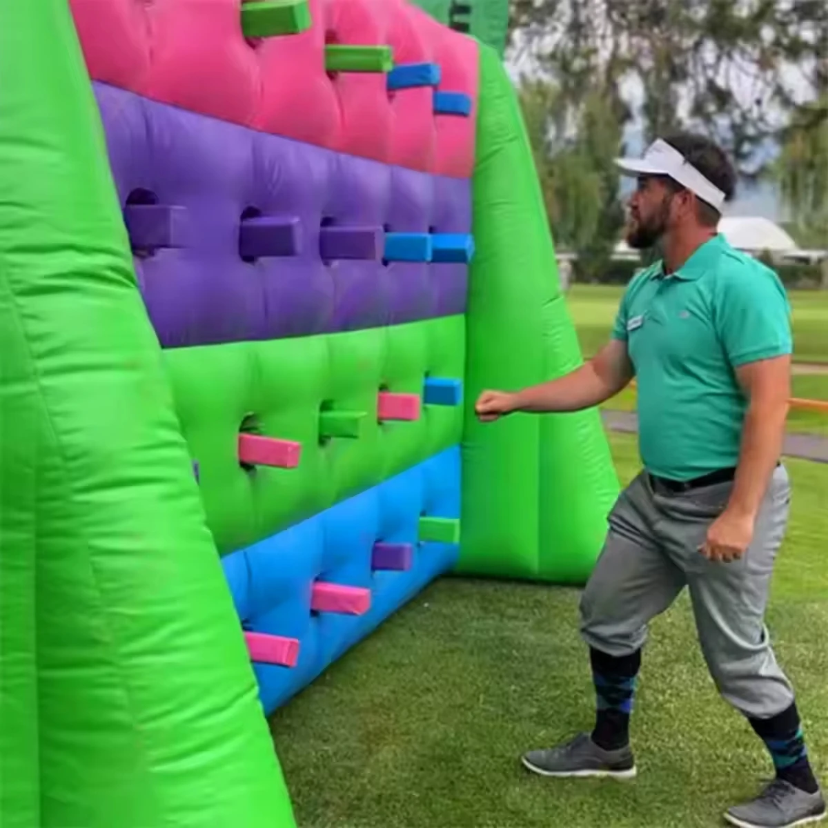 屋外カーニバルゲーム インタラクティブなインフレータブル「壁叩き」ゲーム リフレックスチャレンジ イベント、レンタル、チームビルディングに