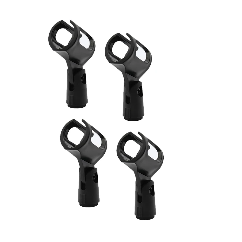 4-Pack Universal Microphone Stand Clips, Adjustable Angle Microphone Holder Accessories