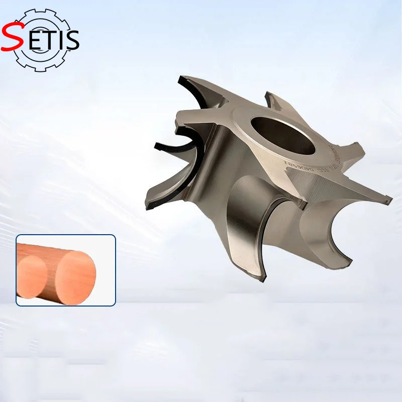 SETIS PCD Positive Semi-circular Cutter / 1/2 Concave Radius Cutter / Profile Milling Cutter for Rounded Corners