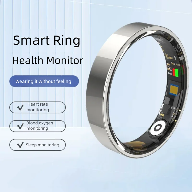 

Ultra Light 6mm Ultra Narrow Smart Ring Health Monitoring No Wear Feels Heart Rate Blood Oxygen Monitor AI Sleep Tracker 5ATM