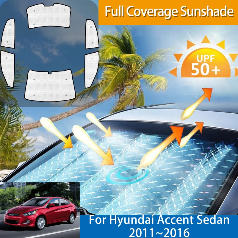 

Car Sunshade For Hyundai Accent Verna Sedan RB RC Solaris i25 Excel III Grand Pony Dodge Attitud 2010~2016 2013 2014 Accessories