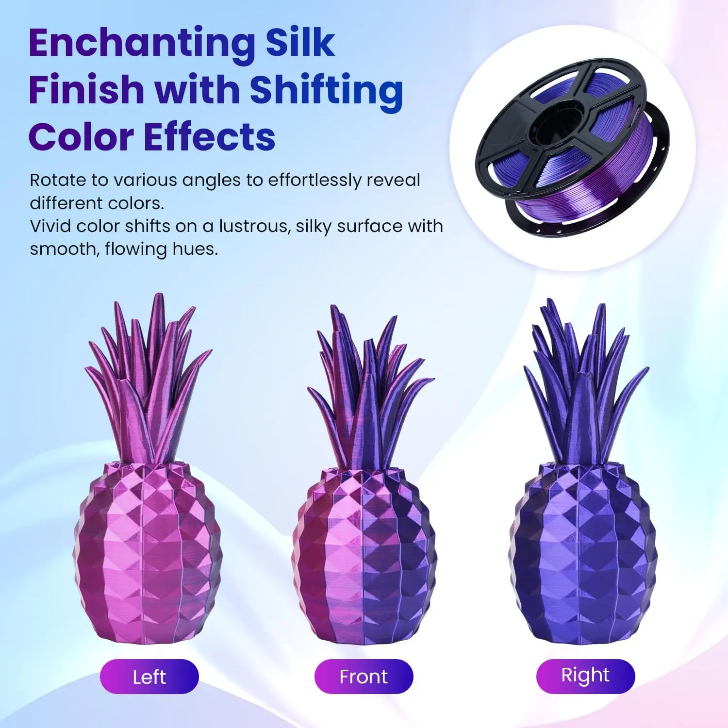 Halloween Silk PLA 1.75mm Dual Color Coextrusion Filament 250g Color Change for Creative 3D Printer Projects