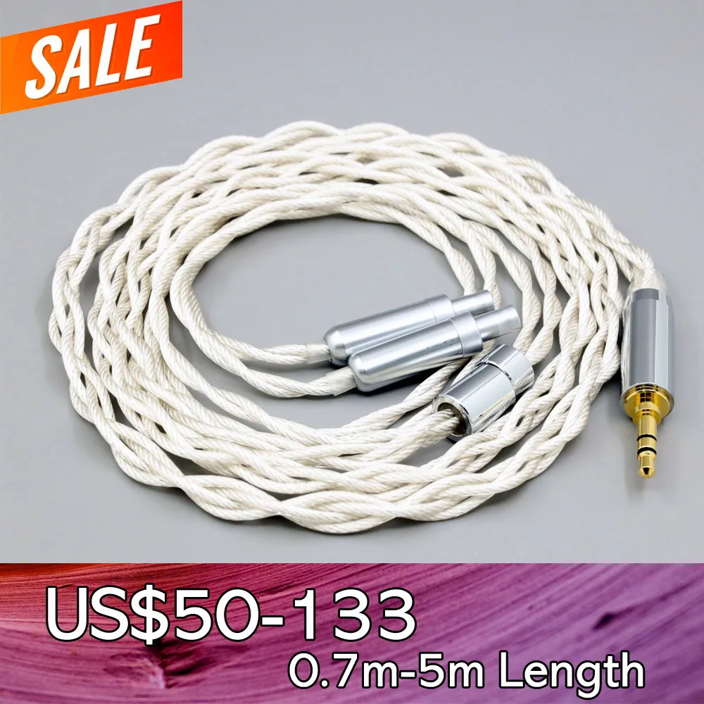 Graphene 7N OCC Silver Plated Type2 Earphone Cable For Sennheiser HD800 HD800s HD820s HD820 Dharma D1000 LN008151