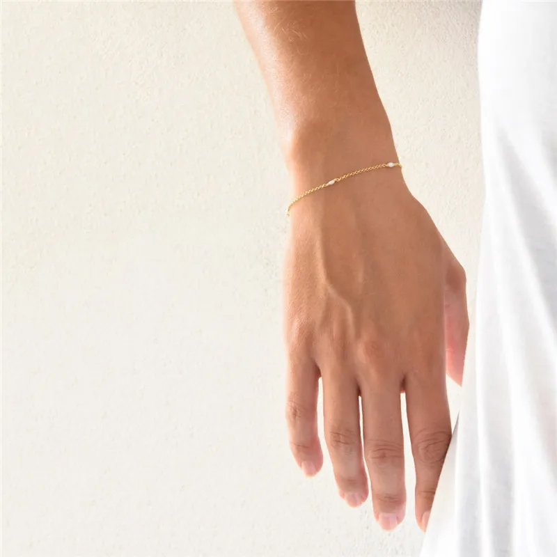 Vintage Natural Freshwater Pearl Bracelets 14K Gold Filled Bracelet Handmade Pearl Jewelry Boho Bracelet For Women