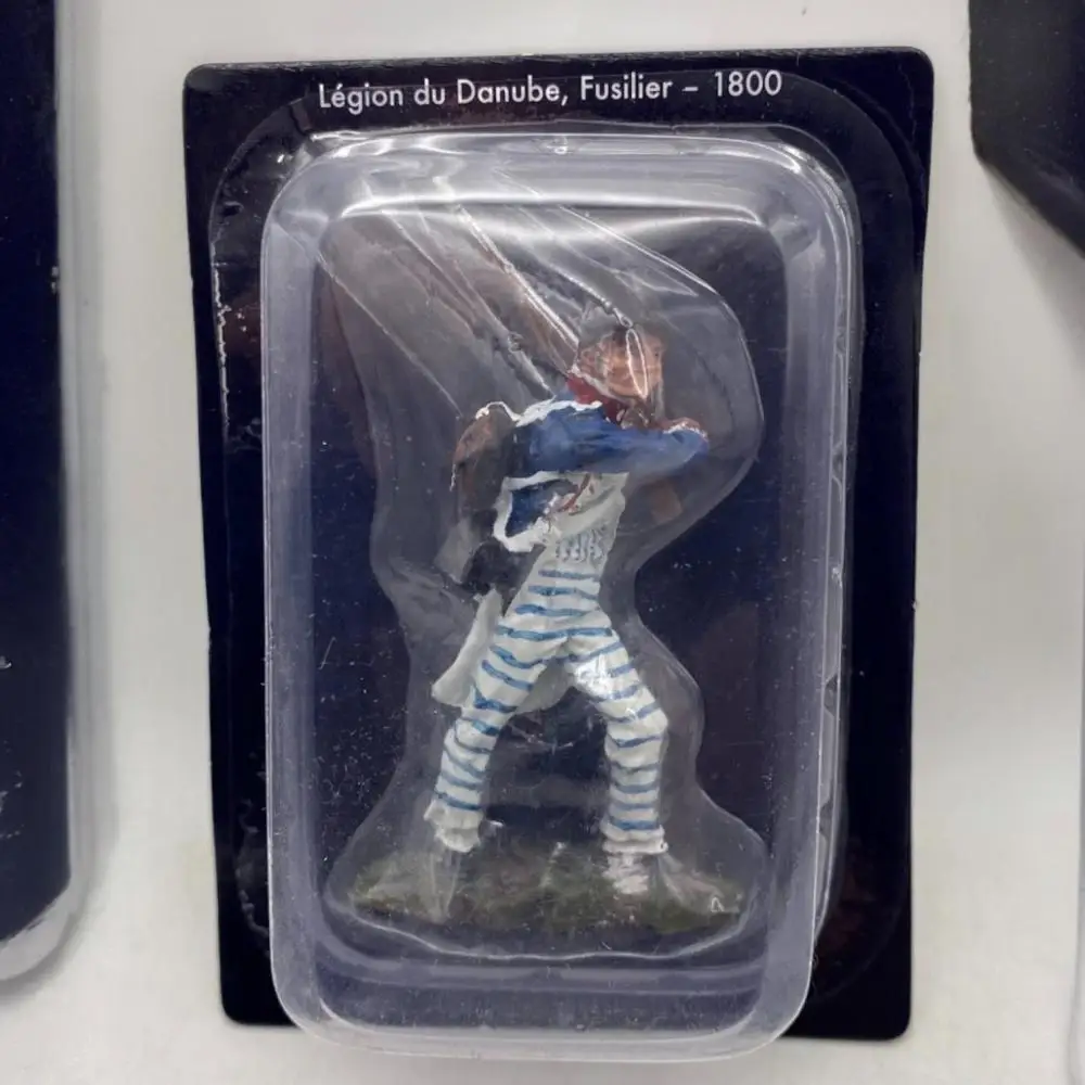 Hobby & Work, Nns033 Figurine en plomb peinte à la main en détail représentant un fusilier de la Légion du Danube 1800, échelle 1:32, collection de soldats des guerres napoléoniennes, sans boîte, l'emballage sous blister peut être endommagé, base