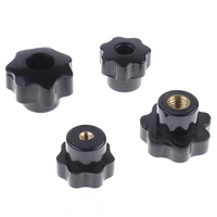 1PCS M4 M5 M6 M8 Plum Hand Tighten Nuts Handle Thread Star Mechanical Black Thumb Nuts Clamping Knob Manual Nuts