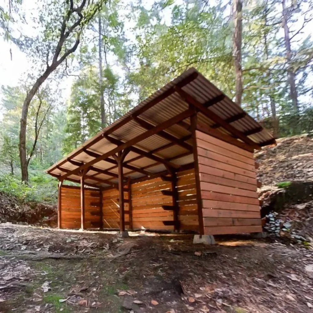 

DIY Outdoor Storage Shed Plans (Printed Booklet) 8x22 3-Sided Shelter | Equipment Carport Firewood Cover | Woodworking Blueprint