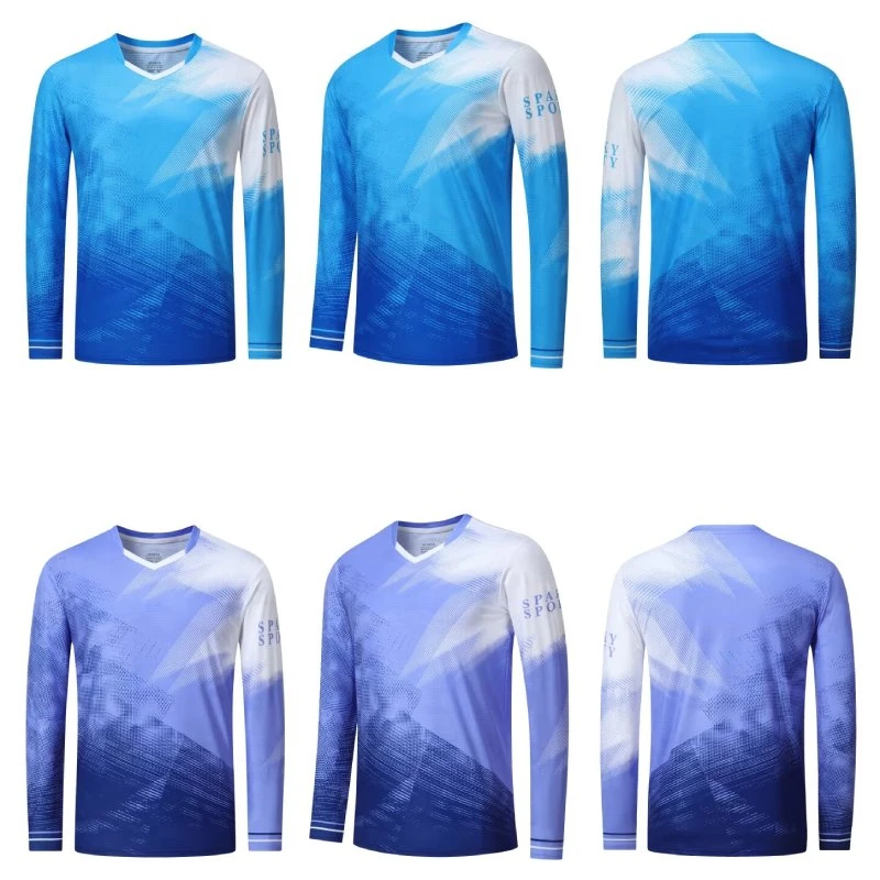 Autumn Men Women Badminton Long Sleeve Tennis Uniform Tops Sports Table Tennis Jersey Quick Drying Couple Ping Pong T-shirts