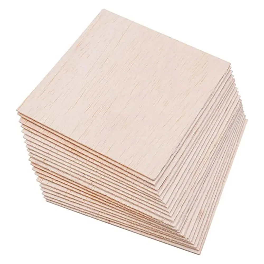 Feuilles de bois de Balsa, 5 pièces, 80/90/100mm de long, 100mm de large, 0.75/1/1.5/2/2.5/3/4/5/6/7/8/9/10mm d'épaisseur pour projet de bricolage artisanal