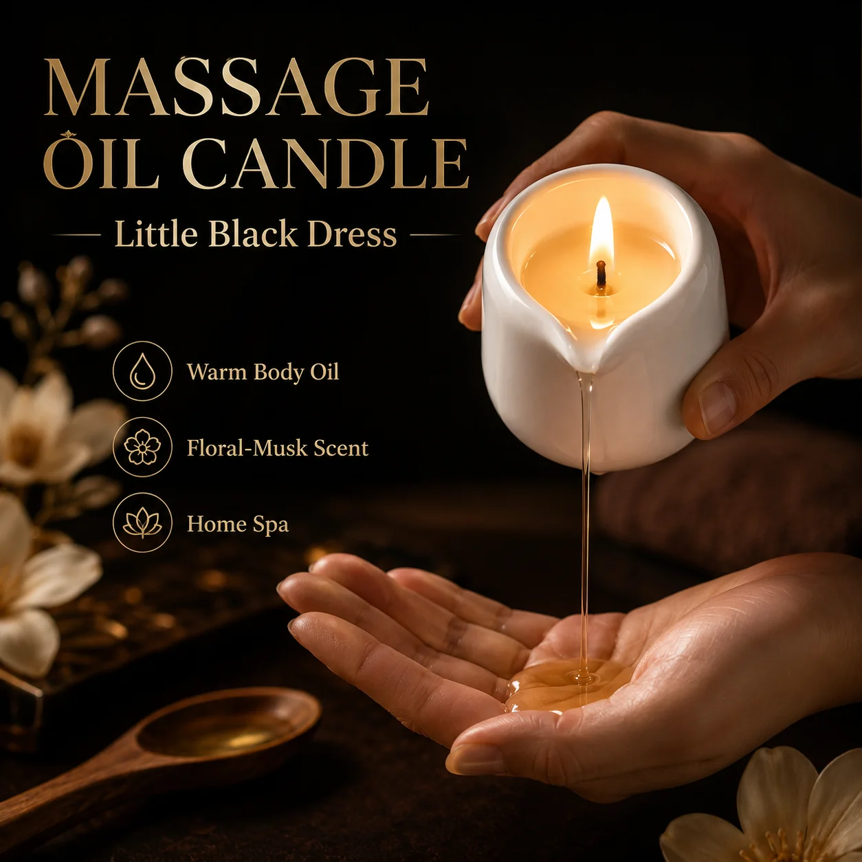เทียนนวดเซรามิก กลิ่น Little B - Massage Candle Melting บทวิจารณ์และราคา