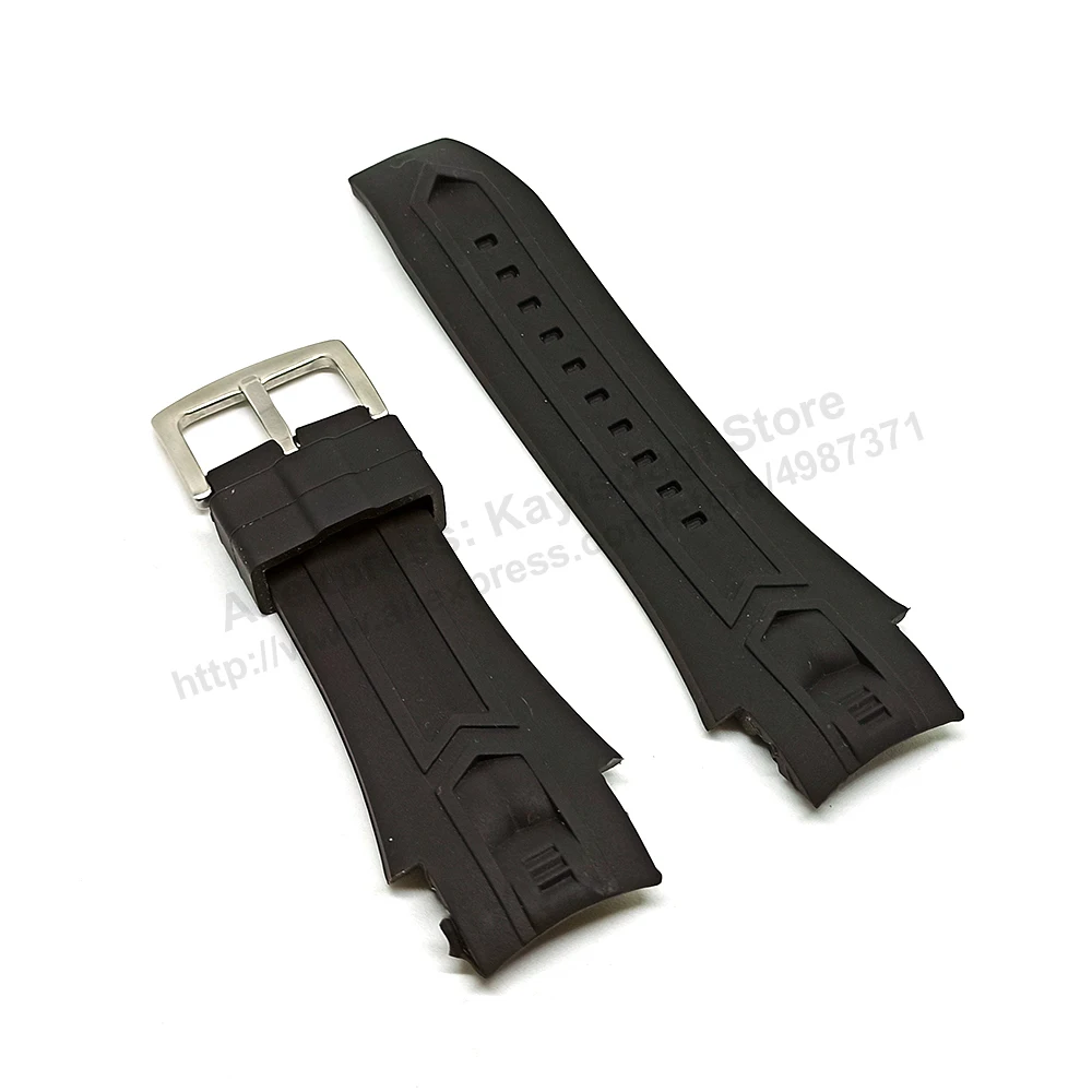 Fits/For Invicta Excursion Sport 12688 , 12689 , 12690 , 12691 , 12692 , 12695 , 12696 - Black Rubber Watch Strap Band Belt