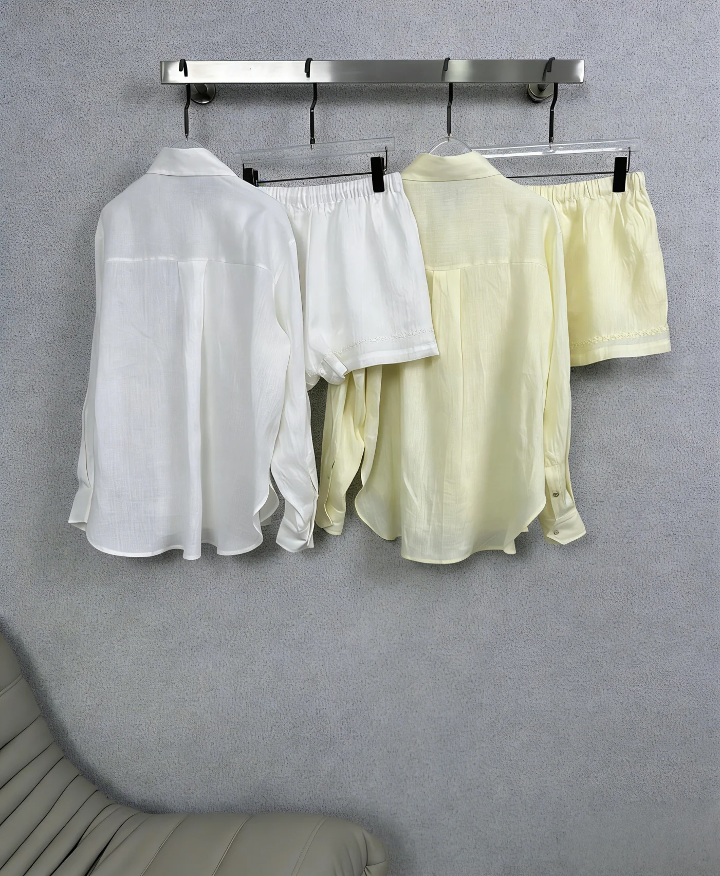 

2026 Early Spring New Linen Collared Shirt and Shorts Set For Women Loose Fit Relaxed French Resort Style