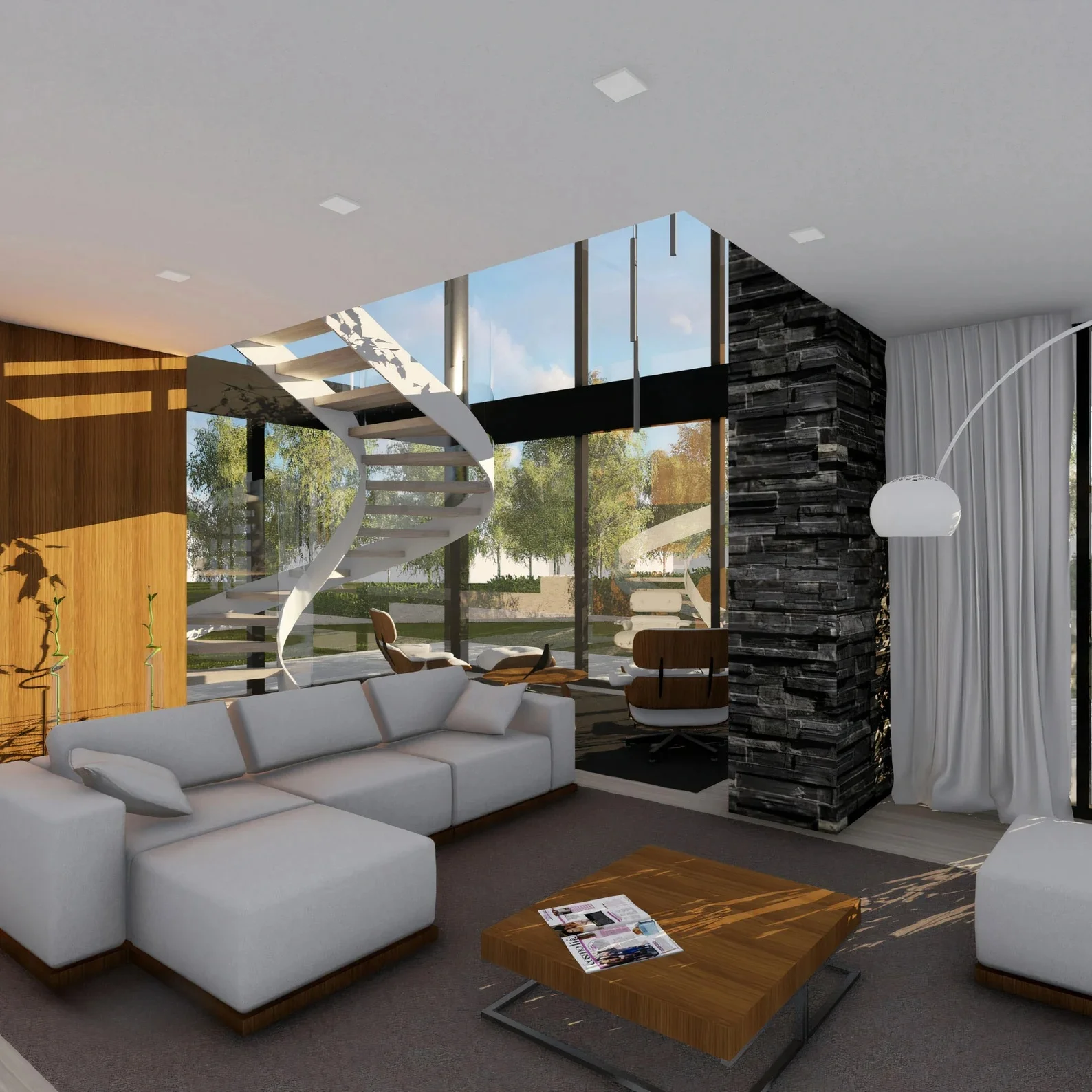 خطط مطبوعة للمنزل بأربعة غرف نوم حديثة | دليل تصميم المنزل 312 م2 | كتيب مخطط البناء DIY (بدون مواد) #3