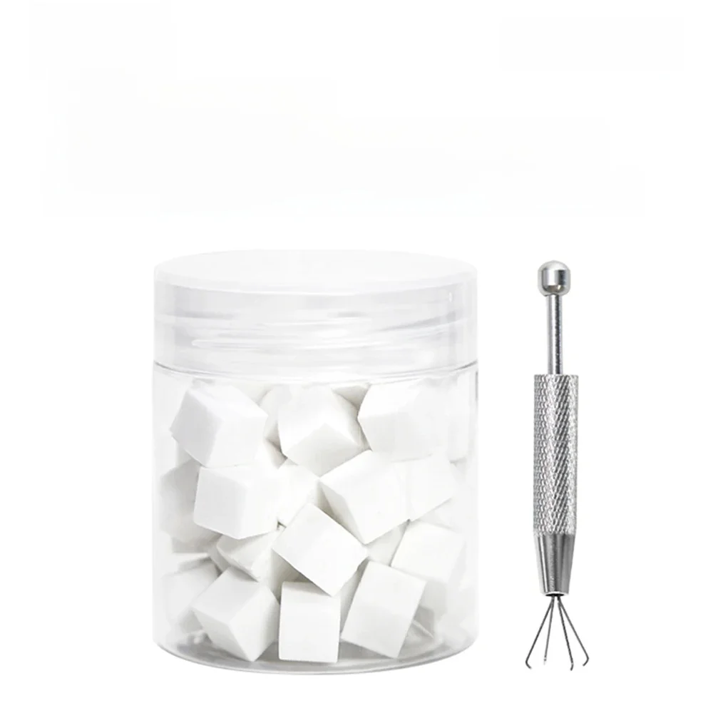 50 Pcs High Density Cleaning Sponge + 1Pcs Claw Pick Up Tool for Mobile Phone Motherboard Repair Clean Tools