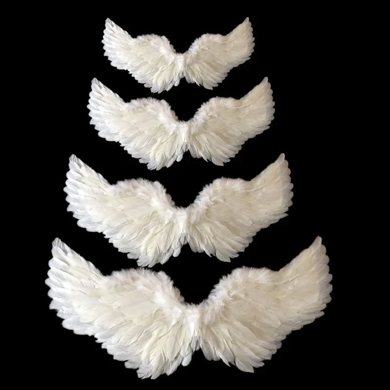 Ailes d'ange plumes blanches hirondelle volante interprétées accessoires d'halloween mariée fleur fille habillée Cosplay Anime Costumes
