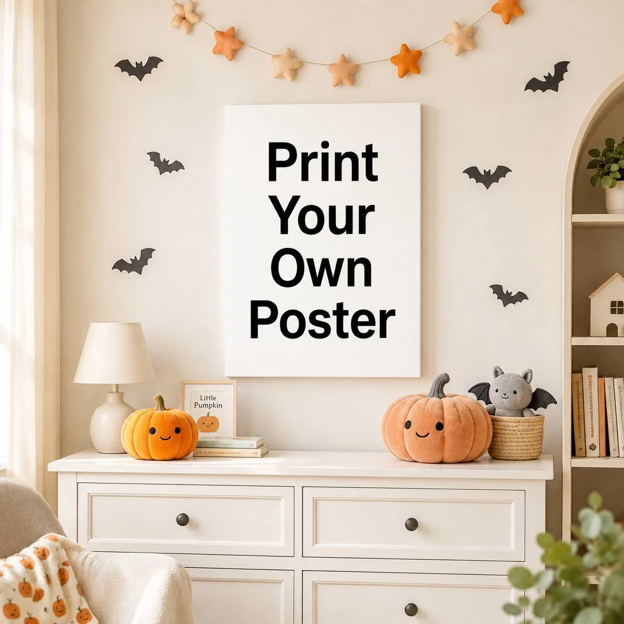 1 piece, suitable for home decoration, Christmas and Halloween, personalized picture, self-printed canvas
