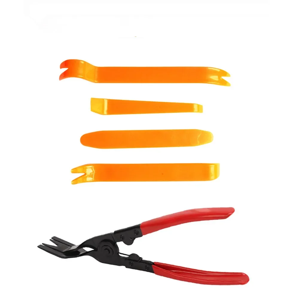 Kit d'outils de retrait de panneau de voiture Portable, extracteur de clous, Radio Audio, réparation de levier de porte, Clip de garniture de tableau de bord, outil manuel d'installation 4