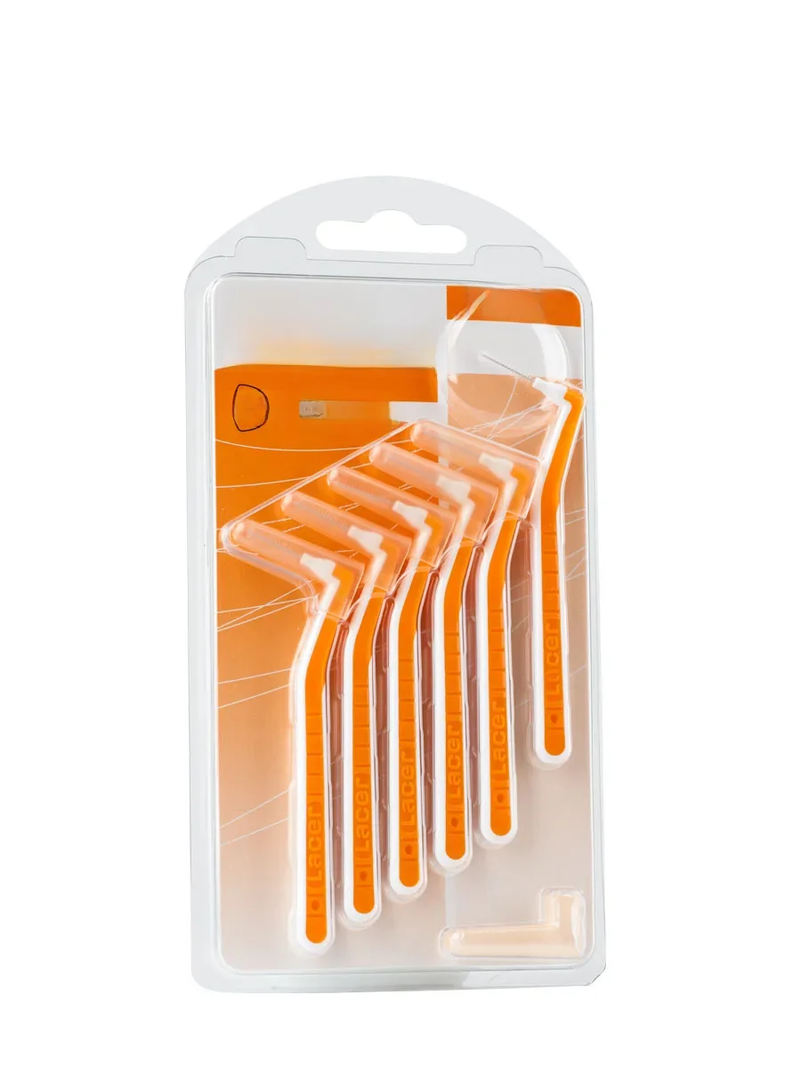 Escova interdental macia, tamanho grande, 6 peças, lacer, para a limpeza de seus dentes