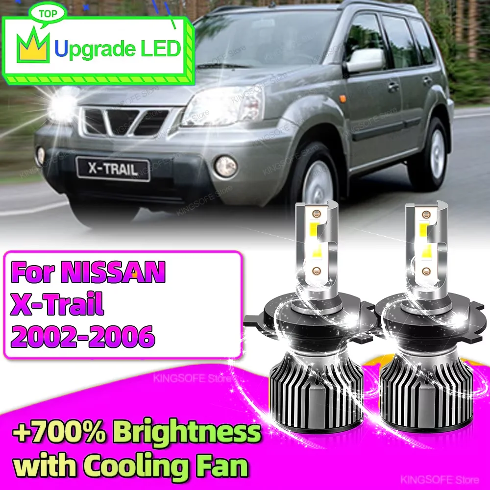 

2 шт. светодиодные автомобильные фары H4 CSP CHip Bulb Canbus Auto Lights 30000LM для NISSAN X-Trail XTrail 2002 2003 2004 2005 2006