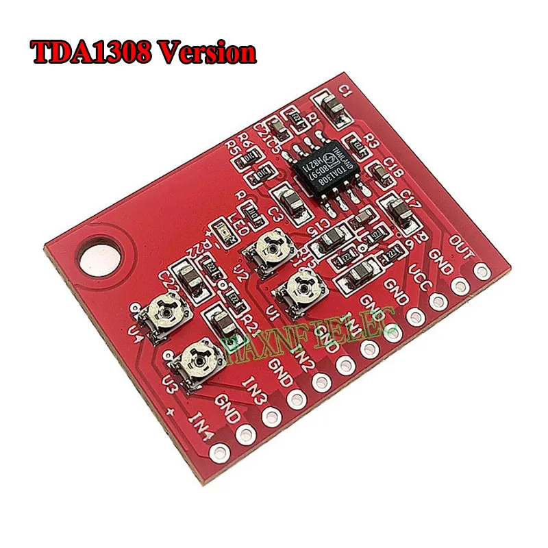 NE5532 TDA1308 Mono Audio Signal Input Mixing Board 4 IN 1 OUT Mixed Output Module For Microphones Speech Signal