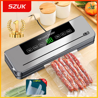 SZUK Electric Vacuum Sealer Food Storage Seal Touch Button Dry Wet Built-in Cutter Kitchen Food Sealing Vacuum Packaging Machine
