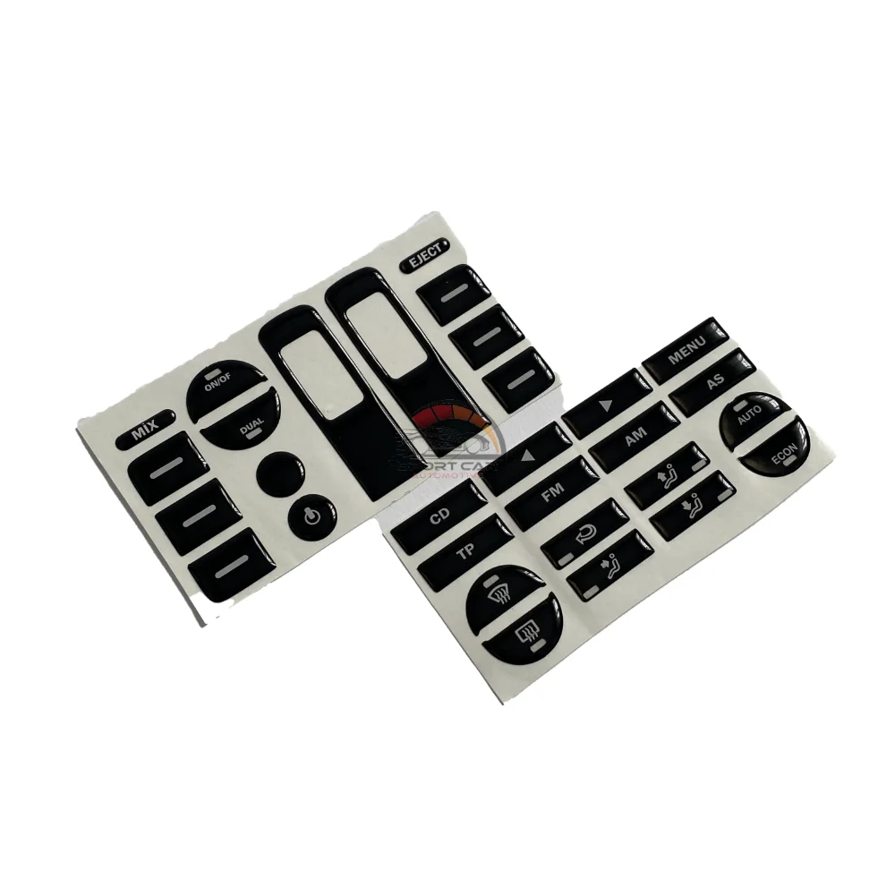 Button Sticker For Passat For Jetta For Caddy Models Piano Black Stereo Button Refurbishment Set Car Button Stickers