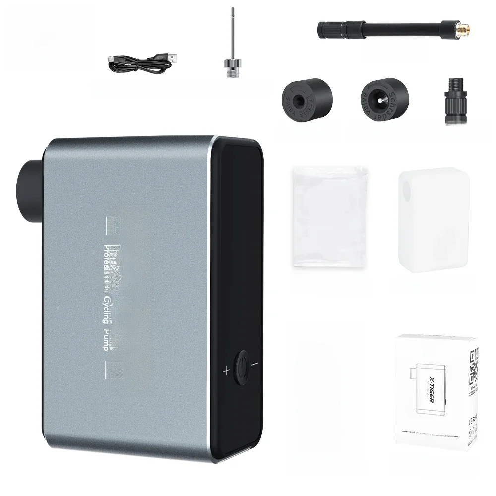 AliExpress X-TIGER Bicycle Inflatable Pump LED Screen Display Mini Portable Pump High Pressure Electric Pump Can Be Put In The Tail Bag