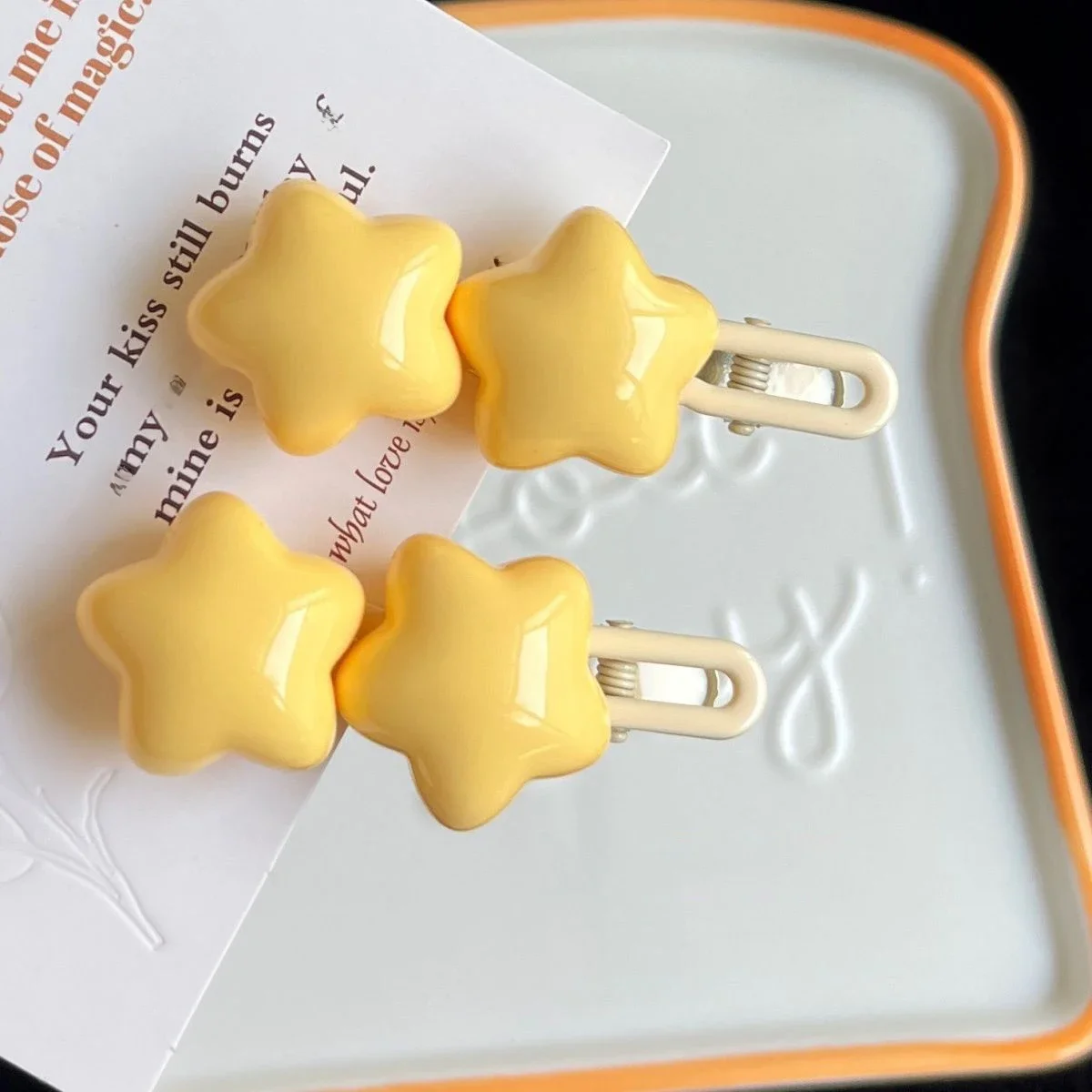 Pince à cheveux étoile 3D colorée pour filles, décoration de cheveux doux, épingle à cheveux Kawaii, Barrettes pour enfants, jolis accessoires pour cheveux