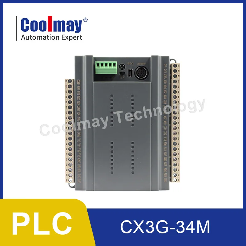 24VDC input programmable controller 18DI 16DO Relay Outputs 12AI 2AO 7 NTC10K 5 0-5V 4-20mA 0-10V Storage Function