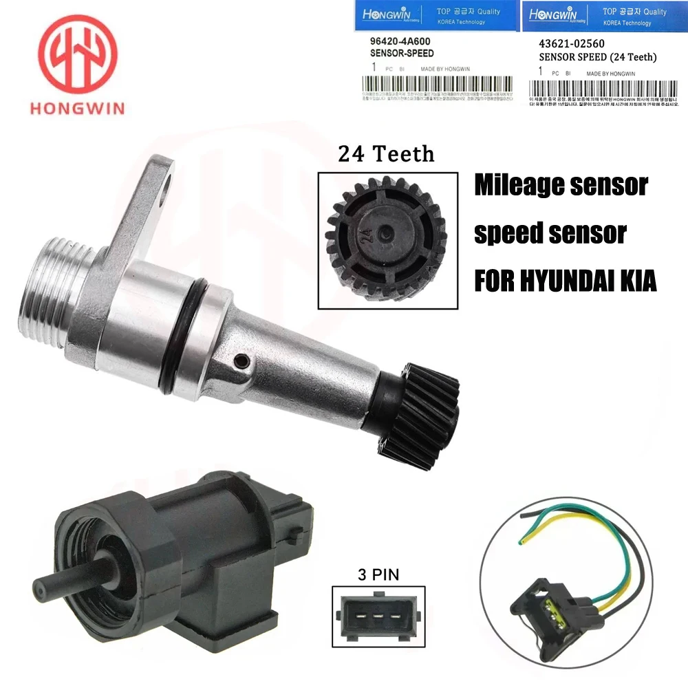 43621-02560 + 96420-4A600 HONGWIN New Manual Transmission Speedometer Speed Sensor For Hyundai I20 2009-2014 Kia Rio 2011-2014