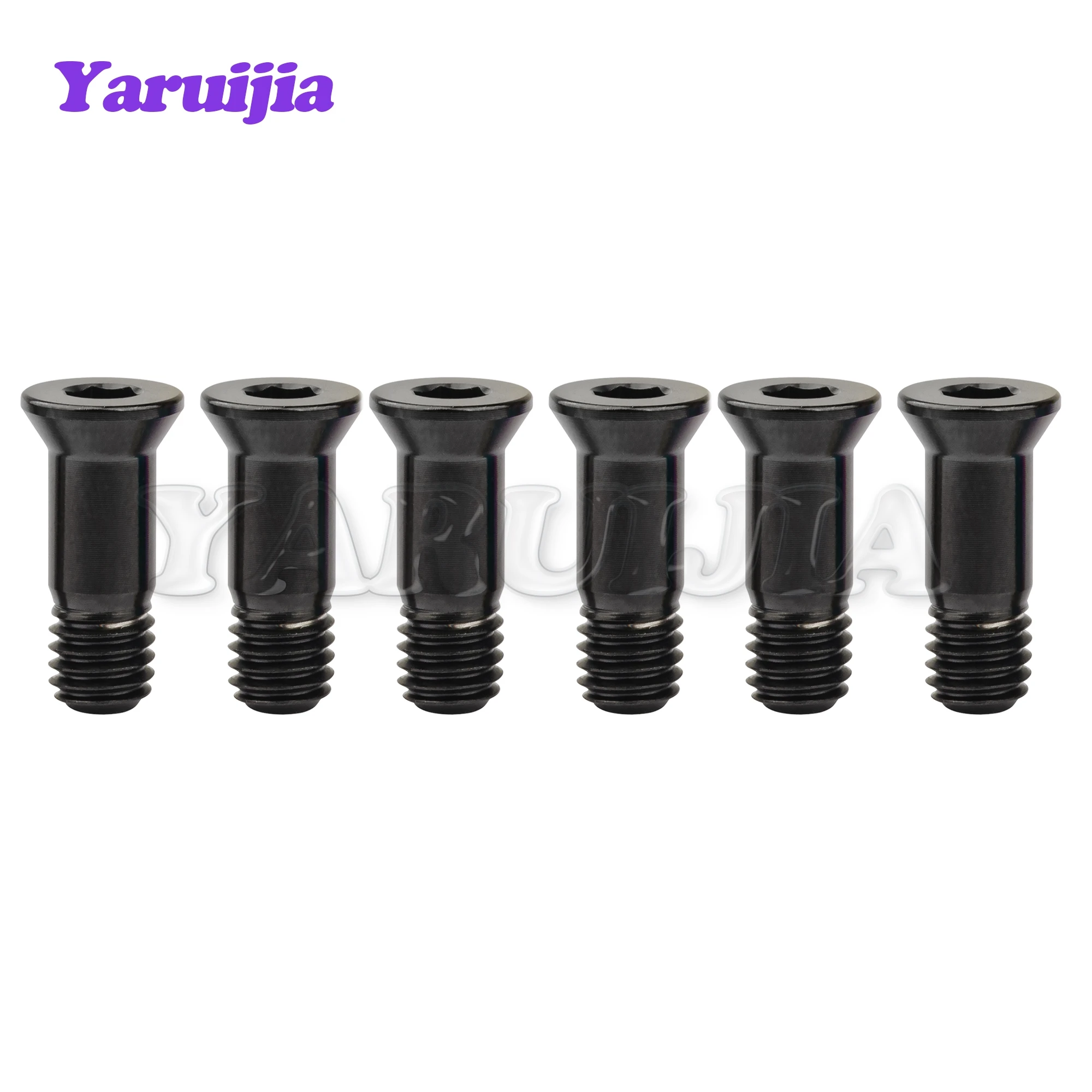 Yaruijia-Parafusos de roda de titânio, parafuso traseiro para MTB Road Bike, M5 x 14.5mm, 6pcs