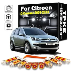 TPKE8 Stuks Voertuig LED Interieur Kaart Lichtkoepel Lamp Kit Voor Citroen C-Crosser 2007 2008 2009 2010 2011 2013 Auto Accessoires Canbus